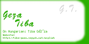 geza tiba business card